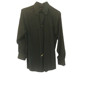 Chaps men’s dark green button down shirt size 15-15.5 32/33